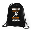 weekend forecast running Drawstring Bags