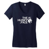 husky face Women's V-Neck T-Shirt