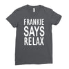 frankie says relax retro vintage Ladies Fitted T-Shirt