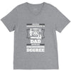 Never Underestimate A Dad With An Engineering Degree V-Neck Tee
