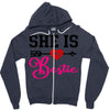 she is my bestie Zipper Hoodie