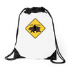 bear shark Drawstring Bags