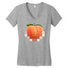peach t Women's V-Neck T-Shirt