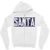 santa colorful glitter Zipper Hoodie