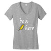 be a hero logo white Women's V-Neck T-Shirt