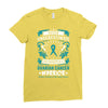 Never Underestimate the Strength of a Ovarian Cancer Warrior Ladies Fitted T-Shirt