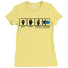 rock paper scissors hadouken Ladies Fitted T-Shirt