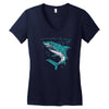 polygon shark Women's V-Neck T-Shirt