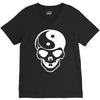 yin yang skull (2) V-Neck Tee