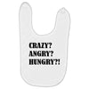 crazy angry hungry Baby Bibs