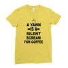 a yawn is a silent scream for coffeee Ladies Fitted T-Shirt