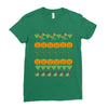 halloween ugly sweater tn featured Ladies Fitted T-Shirt