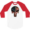skull us flag 3/4 Sleeve Shirt