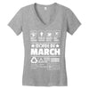 Born In March Women's V-Neck T-Shirt