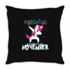 Born November Throw Pillow