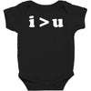 i  u i am greater than you Baby Bodysuit