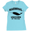 narwhal whale Ladies Fitted T-Shirt