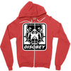 bull dog disobey Zipper Hoodie