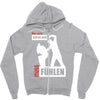 wer nicht h&ouml;ren will muss f&uuml;hlen Zipper Hoodie
