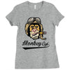 monkey cafe pilote Ladies Fitted T-Shirt