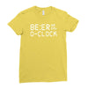 beer o'clock   mens funny Ladies Fitted T-Shirt
