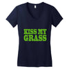 kiss my grass Women's V-Neck T-Shirt