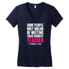 Proud Teacher Mom Women's V-Neck T-Shirt