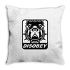 bull dog disobey Throw Pillow