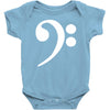 bass cleff funny Baby Onesie