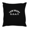 tom brady g.o.a.t. Throw Pillow