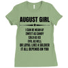 Super August Girl Ladies Fitted T-Shirt