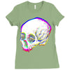 skull glitch Ladies Fitted T-Shirt