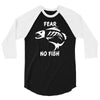 fear no fish bone skeleton 3/4 Sleeve Shirt