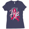 breast cancer awareness hope ribbon heart Ladies Fitted T-Shirt