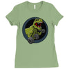 big guns black backing Ladies Fitted T-Shirt