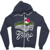 don't step on the grass Zipper Hoodie
