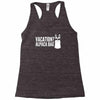 vacation alpaca bag animal humor funny Racerback Tank
