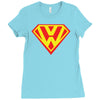 with superman vw logo Ladies Fitted T-Shirt