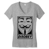 disobey Women's V-Neck T-Shirt