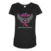 my hero is now my angel breast cancer awareness Maternity Scoop Neck T-shirt