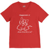 happiness is being loved by a cat V-Neck Tee
