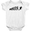 evolution of a rugby player t shirt top all black mens Baby Onesie