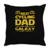 best cycling dad galaxy cycling Throw Pillow