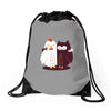 breakfast friends forever Drawstring Bags