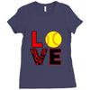 love softball Ladies Fitted T-Shirt