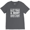 my kids made me bald tired funny V-Neck Tee
