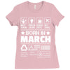 Born In March Ladies Fitted T-Shirt