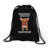 be the person your dog thinks you are Drawstring Bags