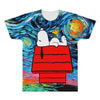 Van Gogh Parody Snoopy All Over Men's T-shirt