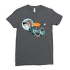 astronaut dog Ladies Fitted T-Shirt